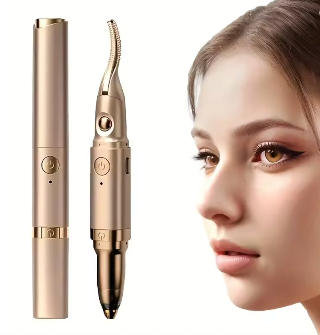 2-in-1 Eyelash & Eyebrow Curler mit USB